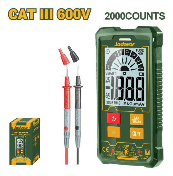 Tester Multimetro Digital Jadever Jddm1505 - Imagen 2