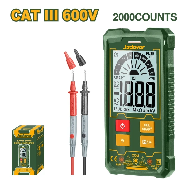 Tester Multimetro Digital Jadever Jddm1505 - Imagen 2