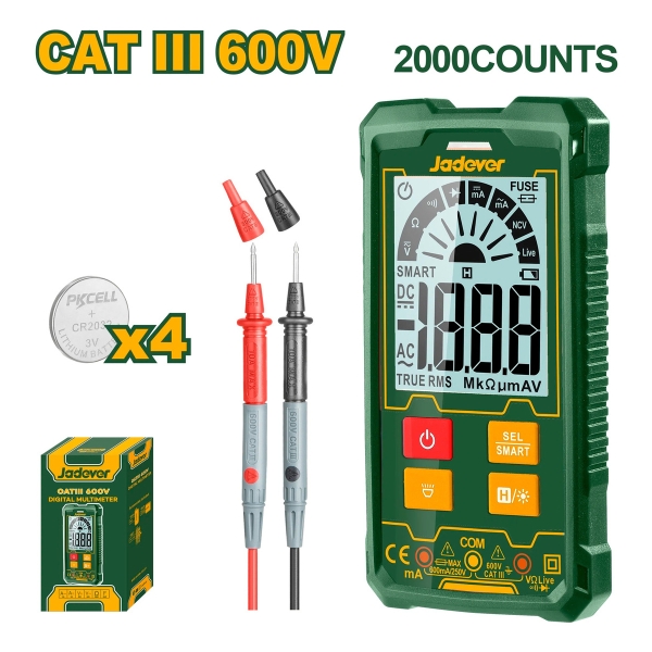 Tester Multimetro Digital Jadever Jddm1505 - Imagen 3
