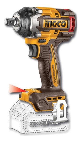 Llave De Impacto 500 Nm 20v Ingco Con Bat Y Carg Ciwli2050 - Imagen 2