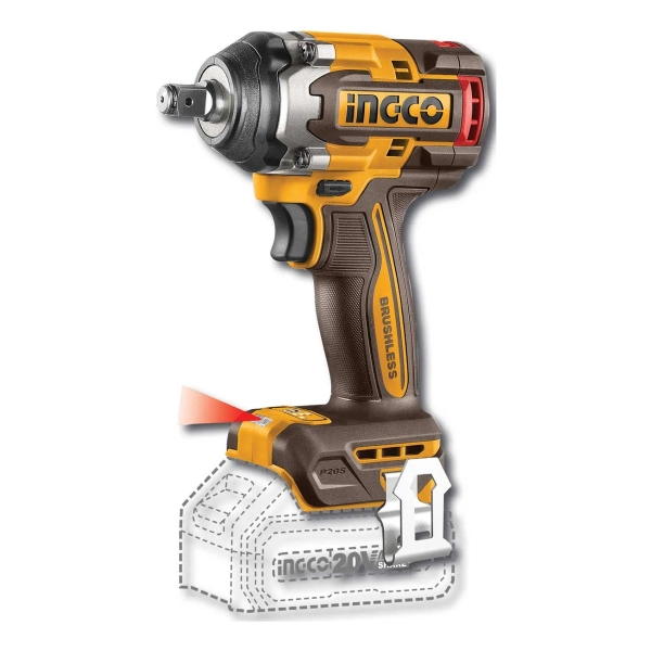 Llave De Impacto 500 Nm 20v Ingco Con Bat Y Carg Ciwli2050 - Imagen 2