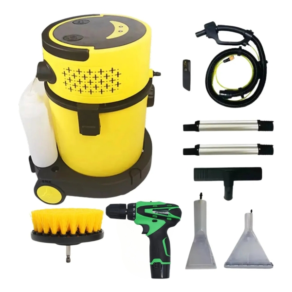 Combo Lava Tapizados Alfombras 1200w 4en1 Atornilladora 12v