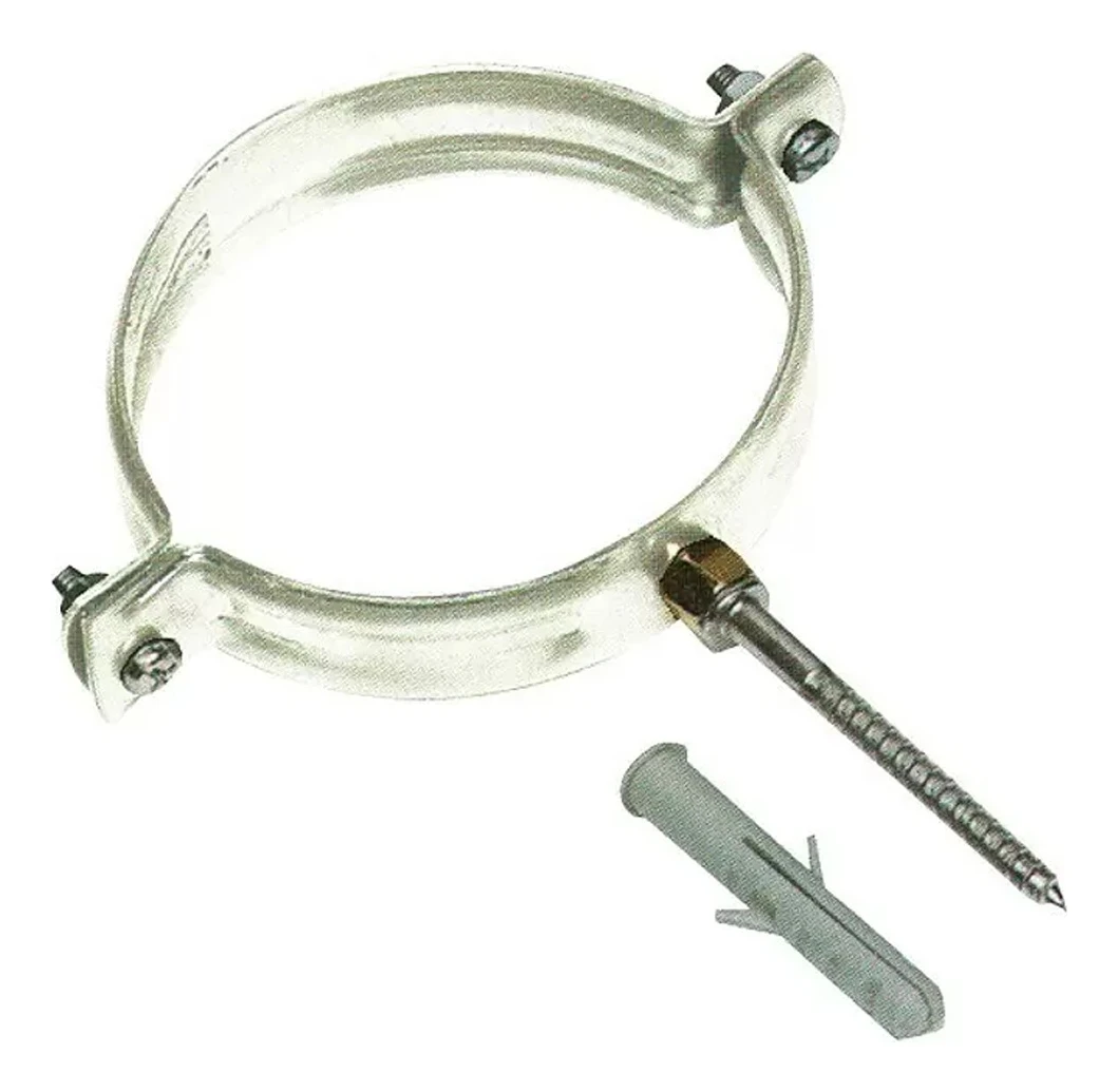 Grampa Abrazadera 80 Mm Para Estufa Calefactor A Pellet