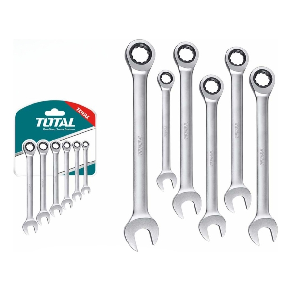 Set De 6 Llaves Combinadas Con Criquet 8-17mm Tht102rk566