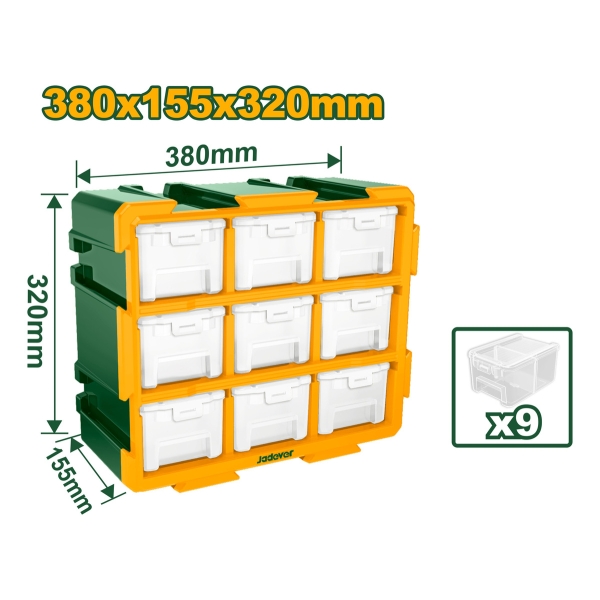 Caja Organizadora 9 Gavetas Jadever - Imagen 2