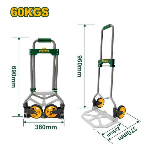 Carro De Mano 60kg Plegable Jadever Jdwb9a06 - Imagen 2