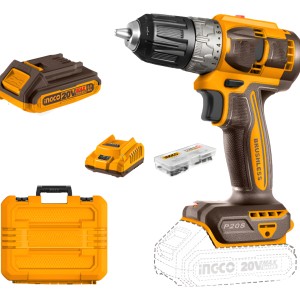 Atornillador 20v 52nm Con 2 Bat Y Car Ingco Malet Cdli20453