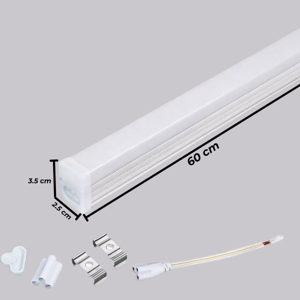 Tubo Led T5 Regleta Artefacto 60cm Luz Fría Blanca 9w - Imagen 3