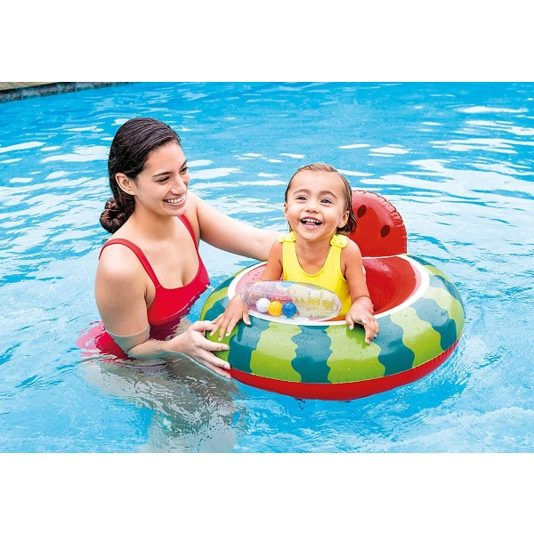 Flotador Con Bombacha Sandia Infantil Sonajero Intex 56592 - Imagen 2