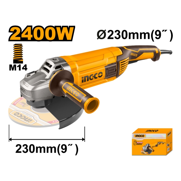 Amoladora Angular 7 Indust 2400w 180mm Ingco Ag240082 - Imagen 2