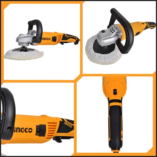 Lustra-pulidora 7 Ingco Ap12008 180mm 1400w 900-3800rpm - Imagen 2