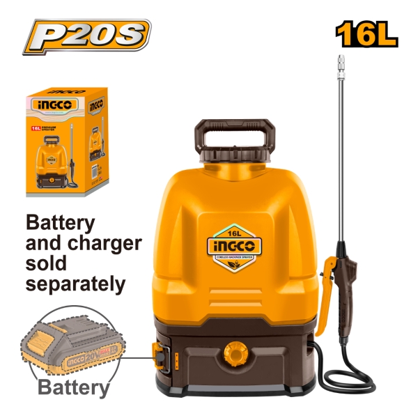 Fumigador Pulverizador Ingco 20v Tipo Mochila, 16l Sin Bat - Imagen 2