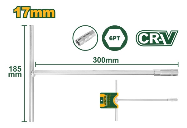 Llave T 17mmx30cm Jadever Jdth1117 - Imagen 3