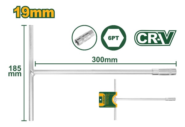 Llave T 19mmx30cm Jadever Jdth1119 - Imagen 3