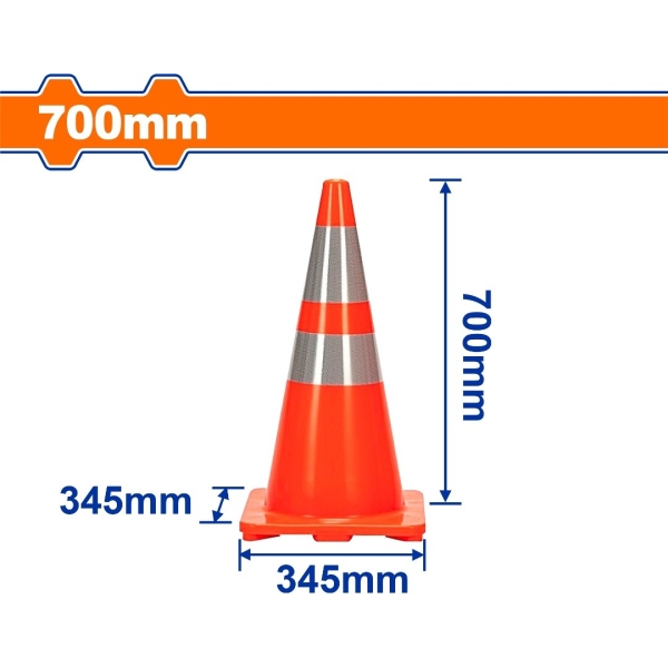 Cono Trafico Reflectivo Vial 70cm Wadfow Wyj1a70 - Imagen 2