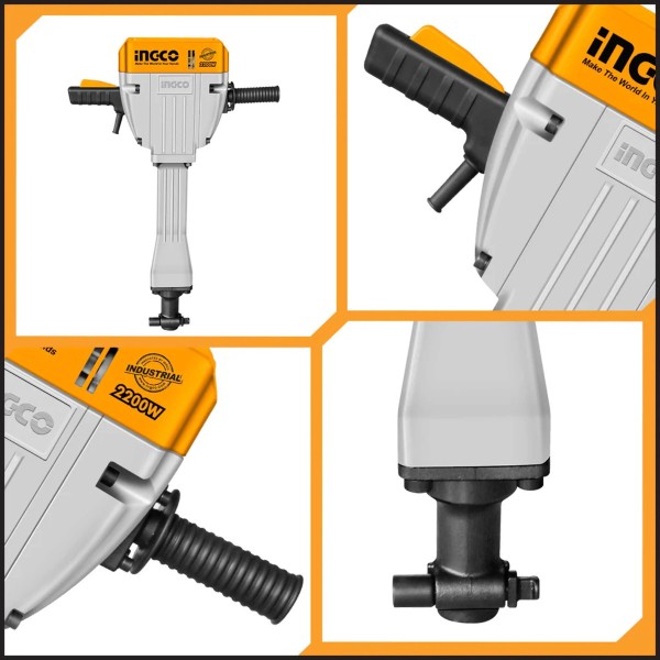 Martillo Demoledor Ingco 2200w 75j 30kg Sds Hexa. Pdb22001 - Imagen 3