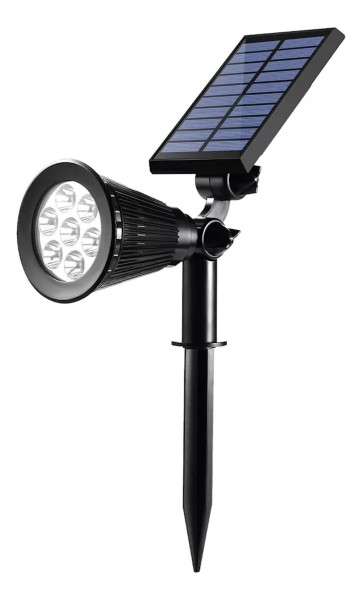 Spot De Luz Led Con Panel Solar Exterior Para Jardín Calida