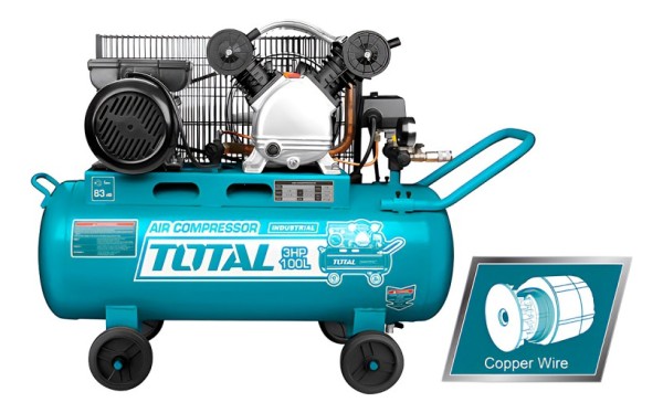 Compresor De Aire 100lt 3hp Total Tc2301006 18 Meses Garanti - Imagen 3