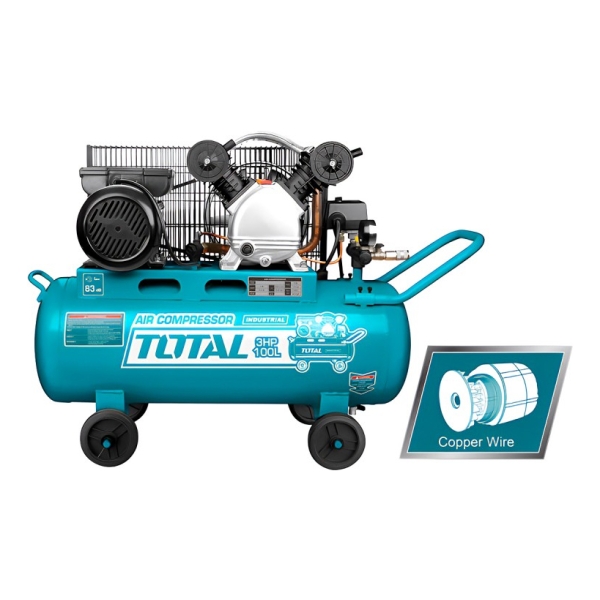 Compresor De Aire 100lt 3hp Total Tc2301006 18 Meses Garanti - Imagen 3