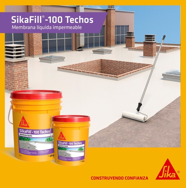 Membrana Líquida Sikafill 100 Techos Gris Balde De 4 Kilos - Imagen 8
