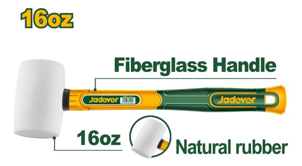 Martillo De Goma 16 Oz Blanco Jadever Jdhm7303 - Imagen 2