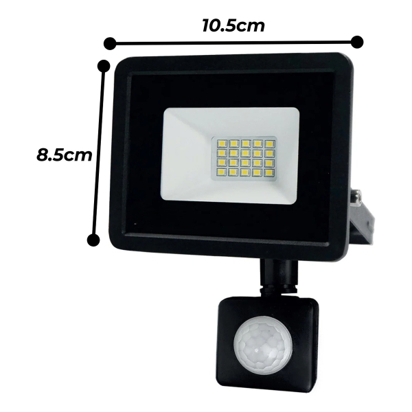 Foco Led Reflector Sensor Movimiento 20w Luz Fria Fotocelula - Imagen 2