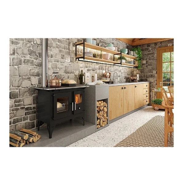 Cocina Calefactor A Leña 115 M2 Doble Combustion F700f - Imagen 4