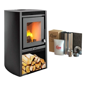Calefactor Ecológico Leña Doble Combustión 690gf + Kit Caño