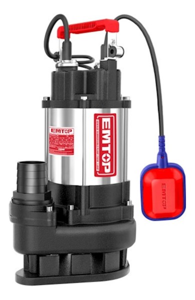 Bomba Sumergible 750w 1hp Pozo Negro Metalica Emtop - Imagen 3