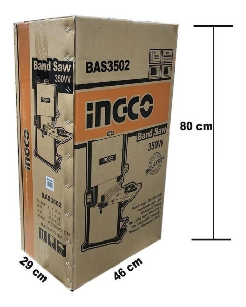 Sierra De Banda Sin Fin 350w 230mm Ingco Bas3502 Elsue - Imagen 2