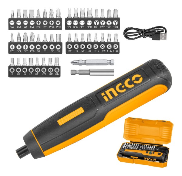 Kit Atornillador Csdli0403 A Bateria 4v Ingco Destornillador