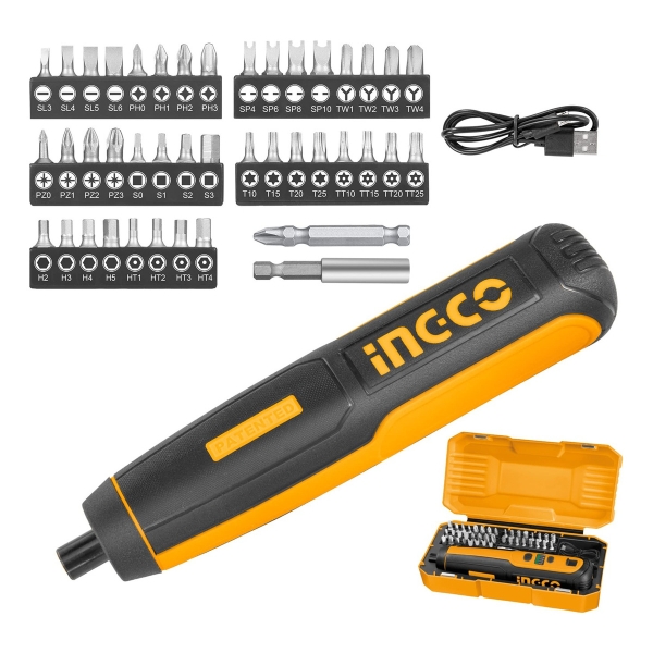 Kit Atornillador Csdli0403 A Bateria 4v Ingco Destornillador