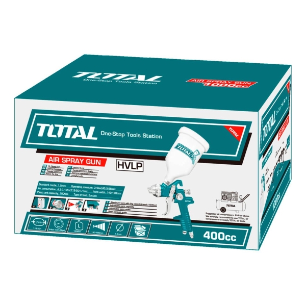 Pistola Para Pintar 600cc 1.4mm Carga Sup. Total Tat10601 - Imagen 3