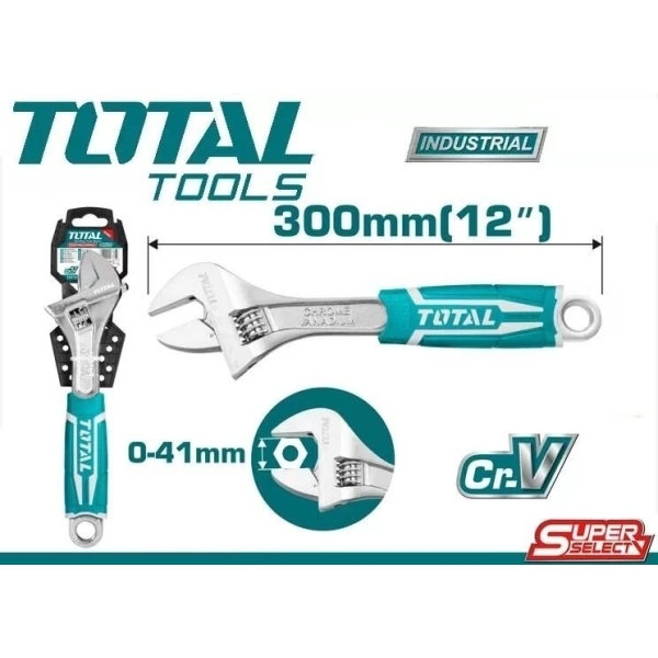 Llave Francesa Ajustable 12'' Industrial Total Tht101126 - Imagen 2