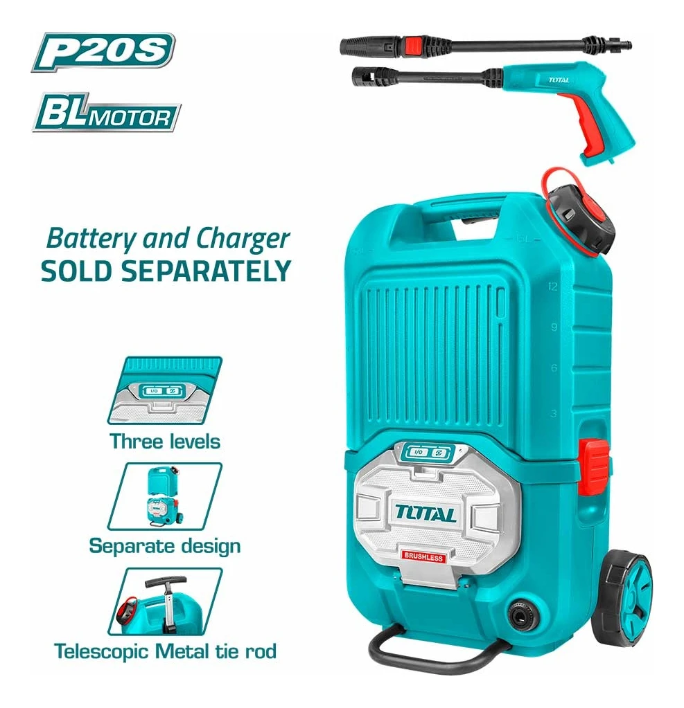 Hidrolavadora A Bateria 40v Total 80bar Motor Brushless - Imagen 2