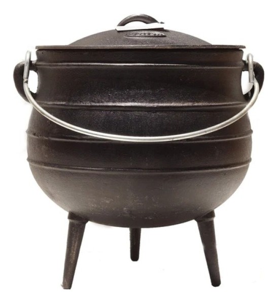 Olla De Hierro Fundido Fundicion Con 3 Patas Y Tapa 58.5 - Imagen 3