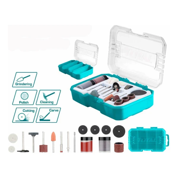 Juego 73 Accesorios Para Mini Torno Total Takmg7072 - Imagen 2