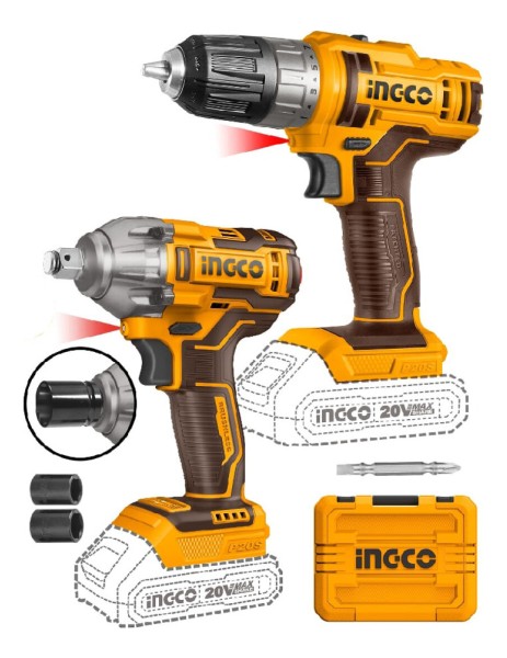 Set Llave De Impacto Y Atornillador 20v Ingco Cosli230702 - Imagen 3