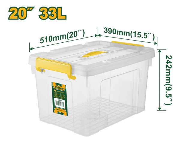 Contenedor Plastico Apilable Transparente 33l Jadever - Imagen 2
