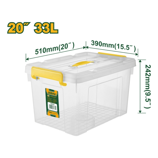 Contenedor Plastico Apilable Transparente 33l Jadever - Imagen 2