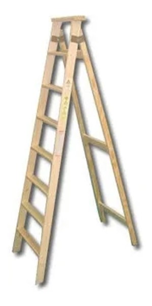 Escalera De Madera Familiar 8 Escalones 1.88mts - Imagen 2