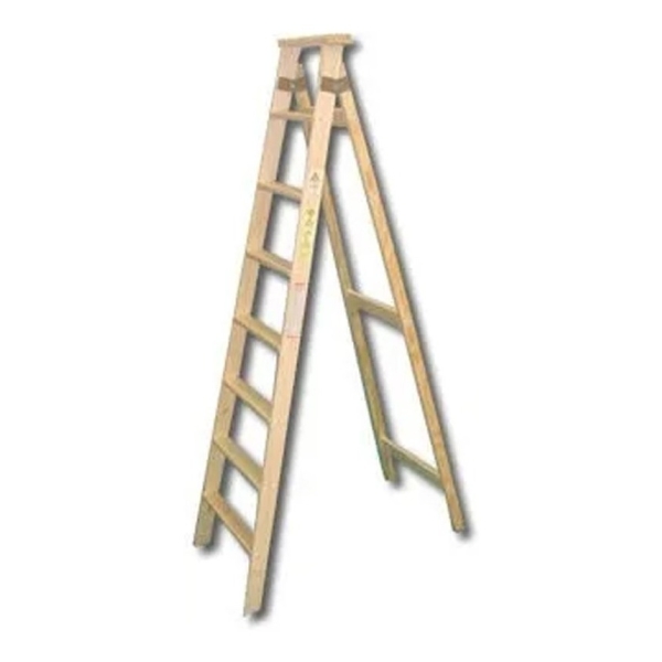 Escalera De Madera Familiar 8 Escalones 1.88mts - Imagen 2