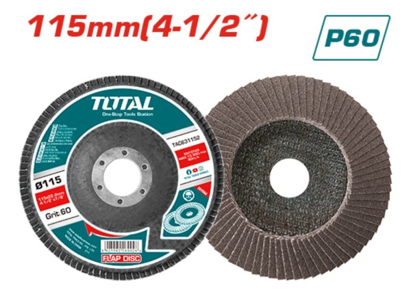 Pack X10 Discos Flap P60 Total Tac631152 - Imagen 3