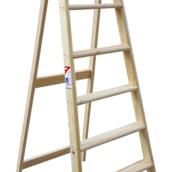 Escalera De Madera Familiar 8 Escalones 1.88mts - Imagen 3