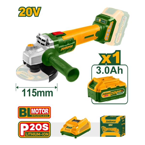Amoladora 20v S/carbones Jadever Jdlapm21 - Imagen 2