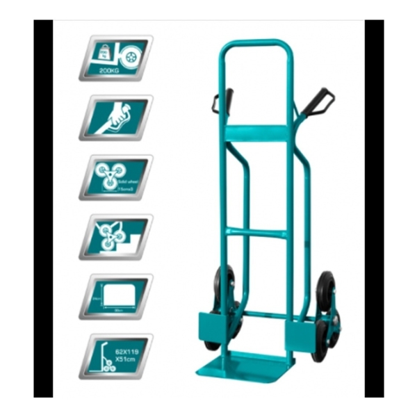 Carro Carga Salva Escalera Total 3 Ruedas 200kg Ththt20461 - Imagen 3