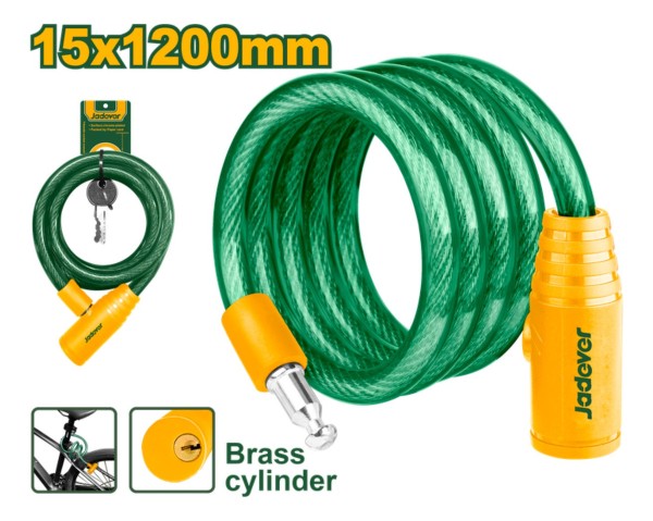 Candado Tranca Para Bicicleta 15x1200mm Jadever | Jdbk1115 - Imagen 2