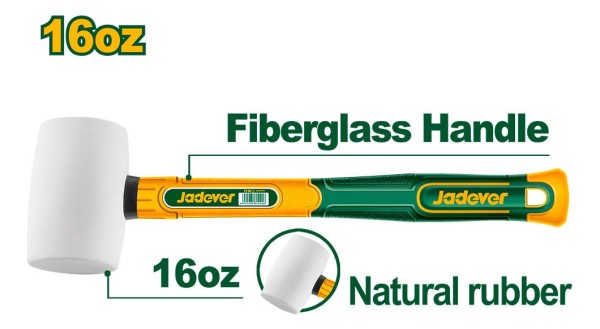 Martillo De Goma 16 Oz Blanco Jadever Jdhm7303 - Imagen 3