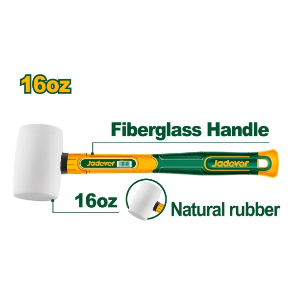 Martillo De Goma 16 Oz Blanco Jadever Jdhm7303 - Imagen 3