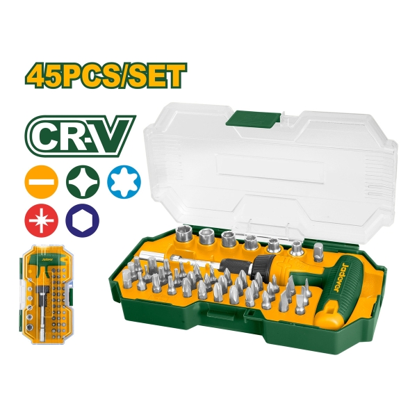 Set Juego Dados Puntas 45 Pcs Mango T Jadever Jdss8b45 - Imagen 2
